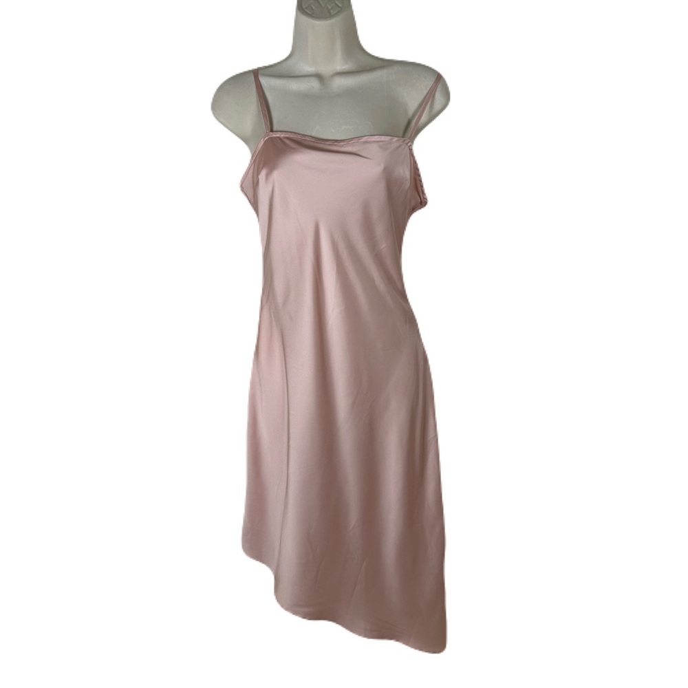 Forever 21 Women Sz M Asymmetric slip dress side zipper Fairy Romantic Bohemian